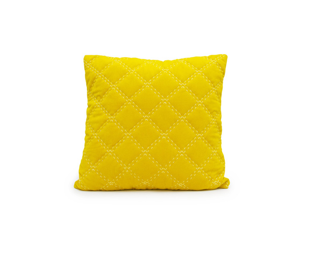 žlutý polštář izolovaných na bílém - Fotografie, Obrázek