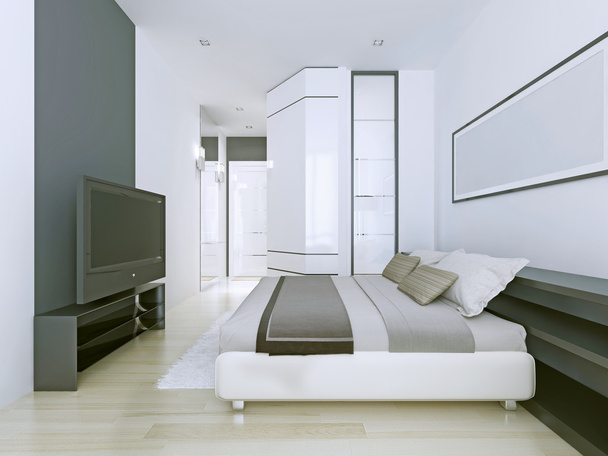 Белые апартаменты в современном стиле
 - Фото, изображение