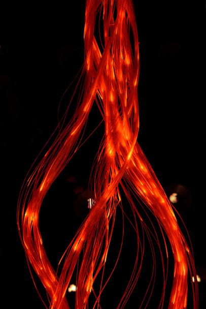 Оптические волокно красные огни
 - Фото, изображение