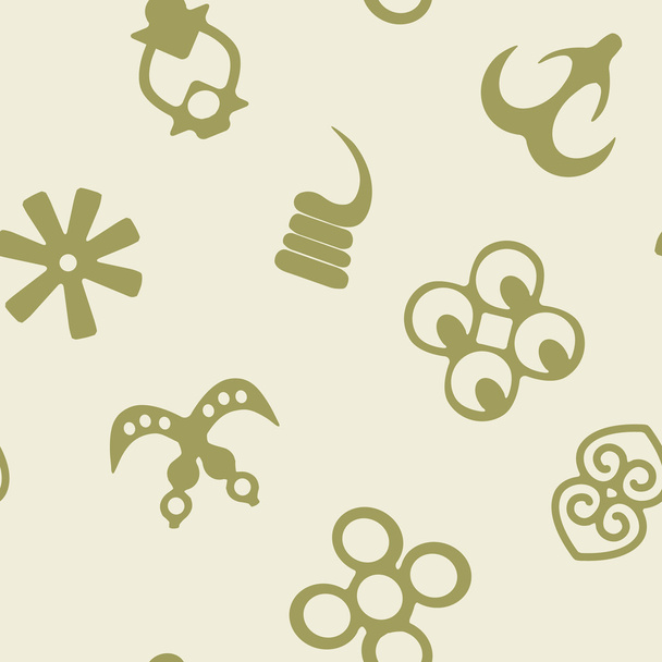 seamless pattern with adinkra symbols - Vektor, kép