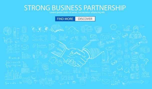 Концепция сильного делового партнерства
 - Вектор,изображение