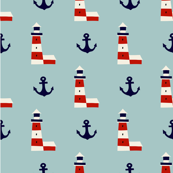 Kids seamless nautical pattern - ベクター画像