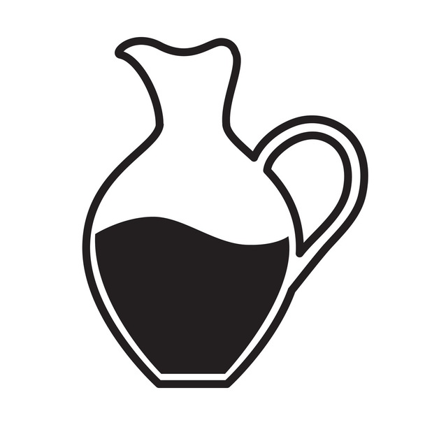 Amphora flat icon - Vector, Image