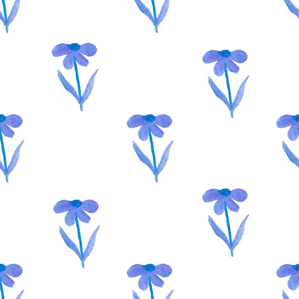 blue Floral seamless pattern - Вектор,изображение