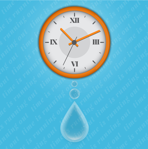 time is running out as water - Vetor, Imagem