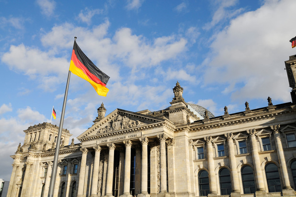 Vista frontal do Reichstag, Berlim, Alemanha
 - Foto, Imagem