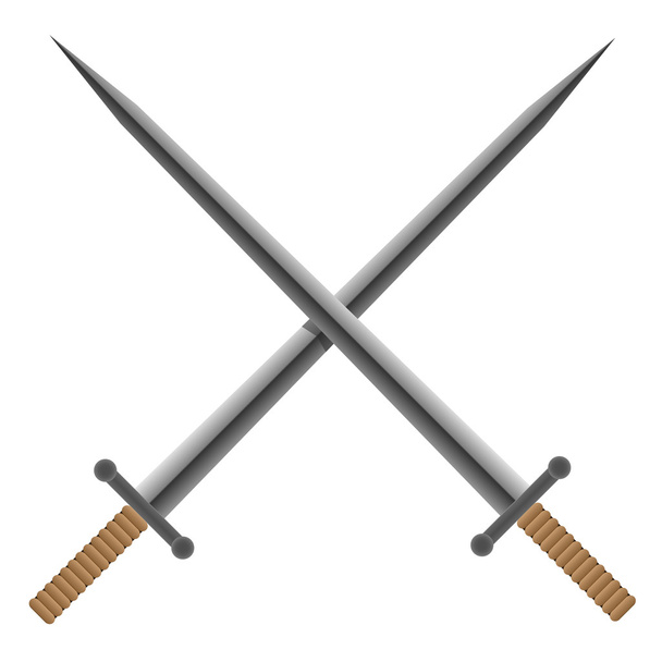 İki çapraz kılıç - Vektör, Görsel