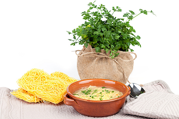 Soup With Capellini Pasta - Photo, Image