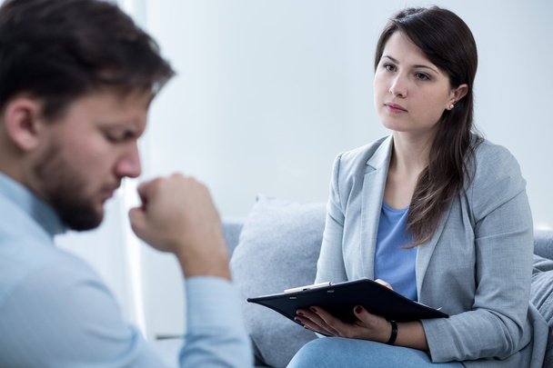 Man on consultation with psychologist - Photo, image