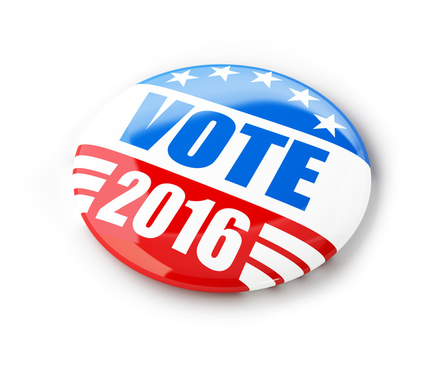 Votar botón de insignia de campaña electoral para 2016
 - Foto, Imagen