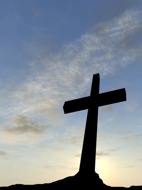 konzeptionelles schwarzes Kreuz - Foto, Bild