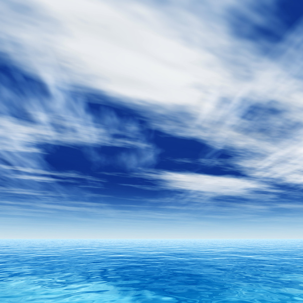 okyanus su dalgaları ve gökyüzü - Fotoğraf, Görsel