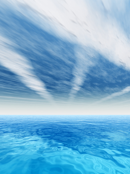 okyanus su dalgaları ve gökyüzü - Fotoğraf, Görsel