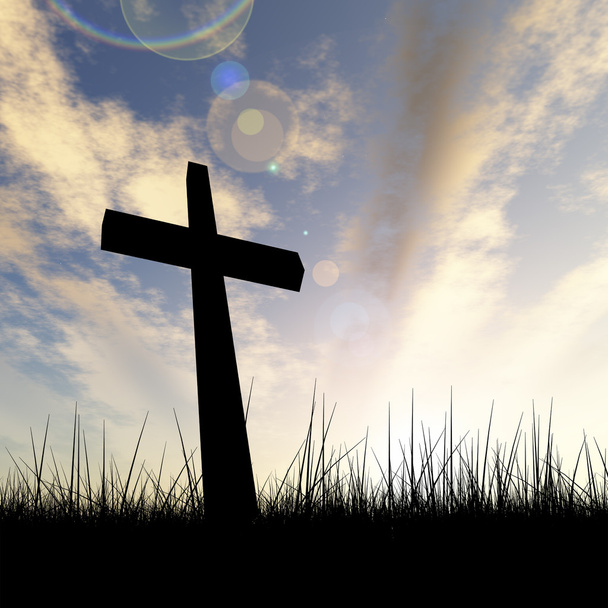 black cross or religion symbol - Photo, Image