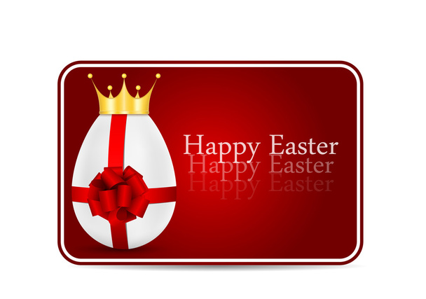 Vector greeting card with egg, dedicated to Happy Easter - ベクター画像