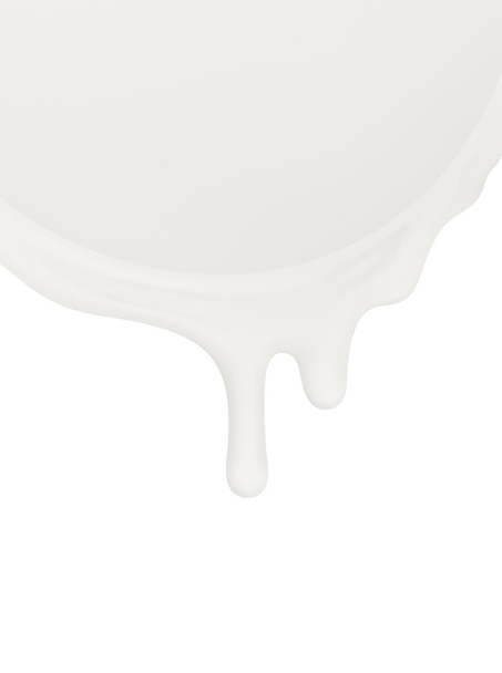 Tej vagy egyéb tejtermék áramló fehér alapon - Fotó, kép