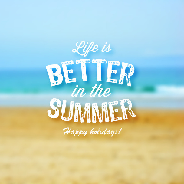 etiqueta de férias de verão
 - Vetor, Imagem
