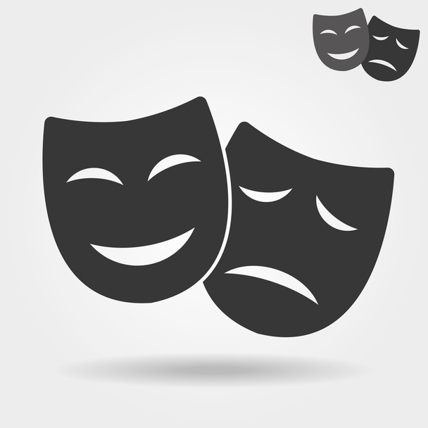 Mask icon Theater icon - Vektor, Bild