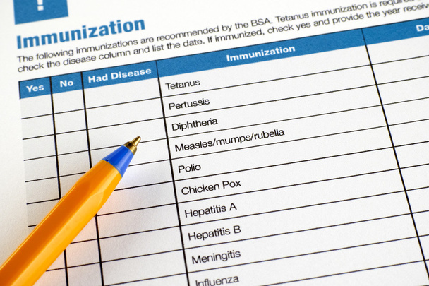 Immunization application form - Foto, imagen