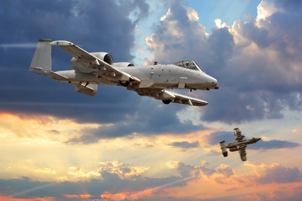 A-10 Thunderbolt flying through the sky - Photo, Image