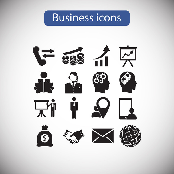 zestaw ikon biznesowych - Wektor, obraz