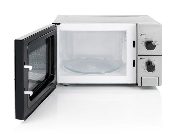 Microwave oven isolated on white - Foto, imagen