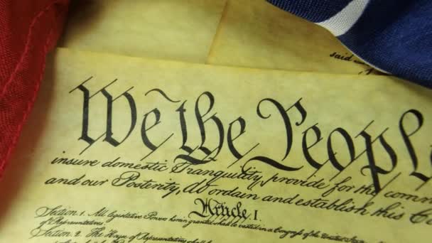 Amerika Birleşik Devletleri tarihi belge - biz insanlar Bill hakları Anayasası - Video, Çekim