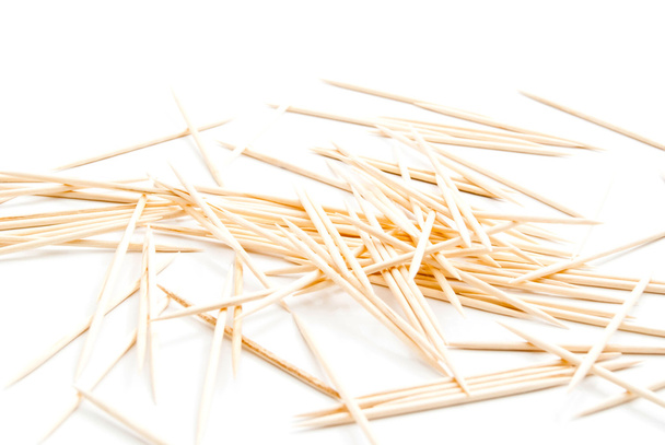 many wooden toothpicks  - Fotoğraf, Görsel