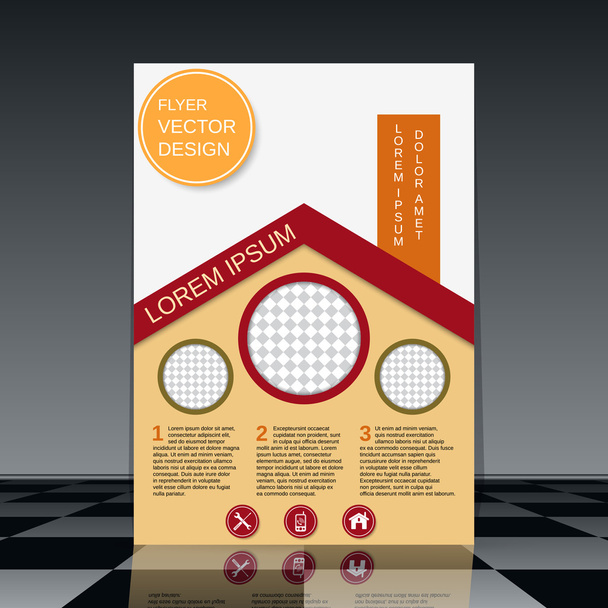 Επαγγελματική flyer πρότυπο διανυσματική σχεδίαση - Διάνυσμα, εικόνα