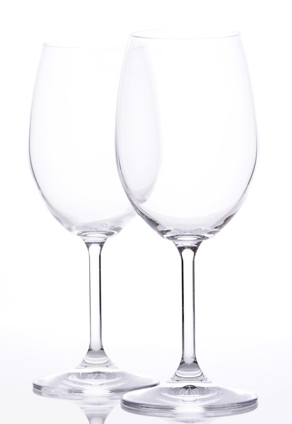2 empty wine glasses - Фото, изображение