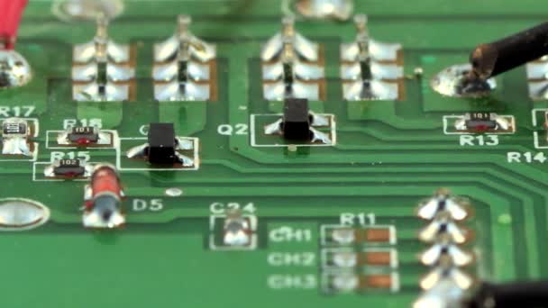 circuito elettronico verde - Filmati, video