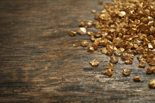 A pile of Gold nugget grains - Фото, зображення