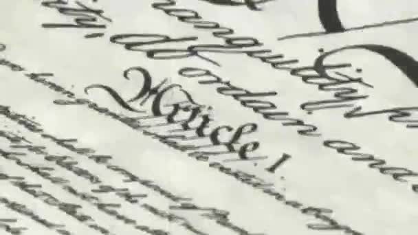 Constitution of United States Historical Document - We The People Bill of Rights - Footage, Video