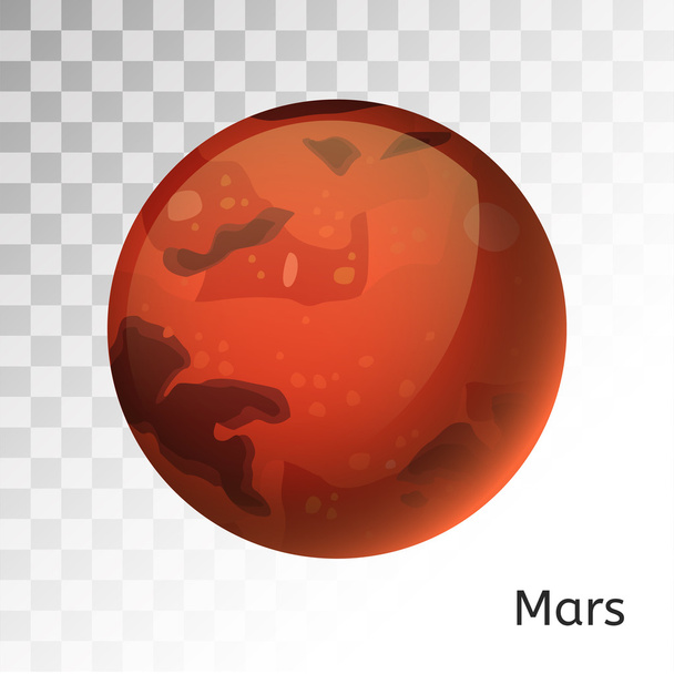 Трехмерная векторная иллюстрация Марса
 - Вектор,изображение