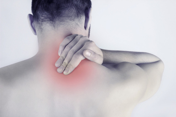 Острая боль в шее - человек
 - Фото, изображение