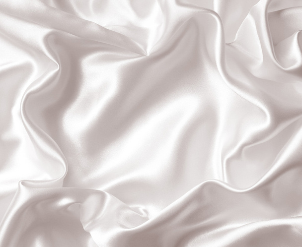 Smooth elegant white silk background - Foto, Bild