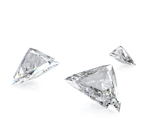 Pocos diamantes de talla brillante
 - Foto, Imagen