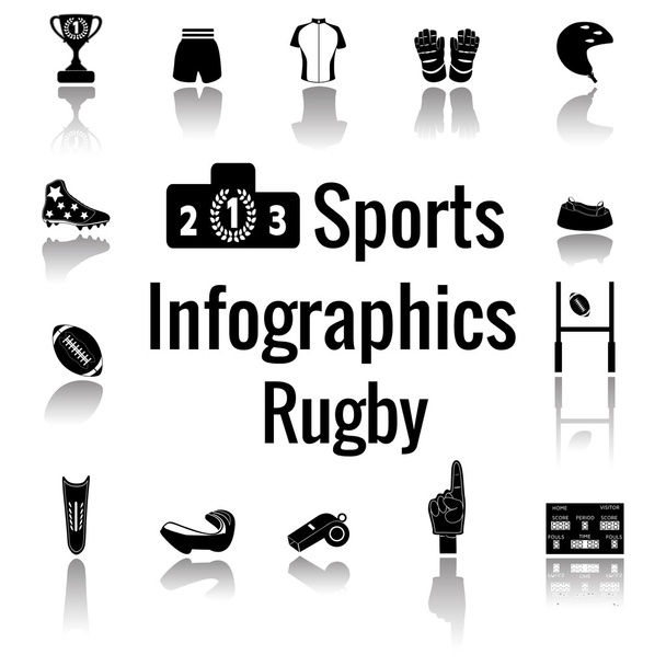Set of sport icon. American and australian Rugby. - ベクター画像