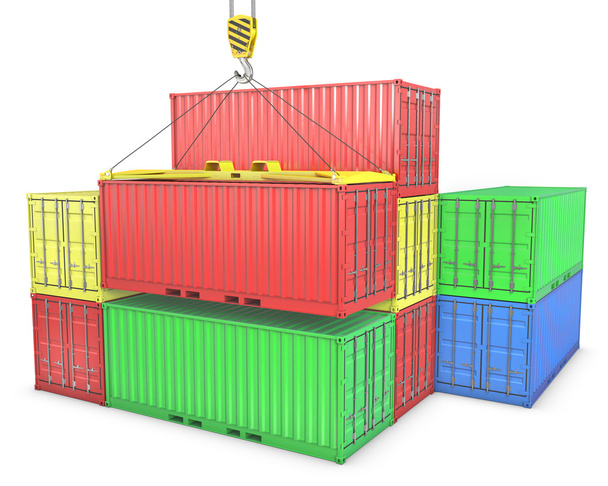 Gruppo di container merci
 - Foto, immagini