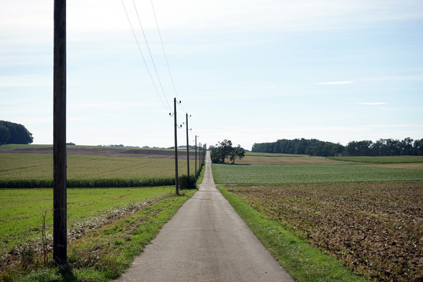 Estrada e campos
 - Foto, Imagem