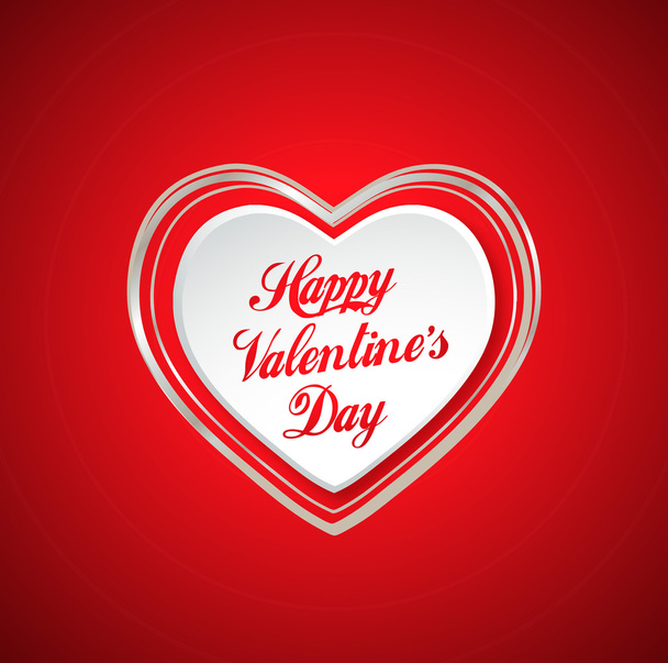 Valentine heart greeting card - Vetor, Imagem