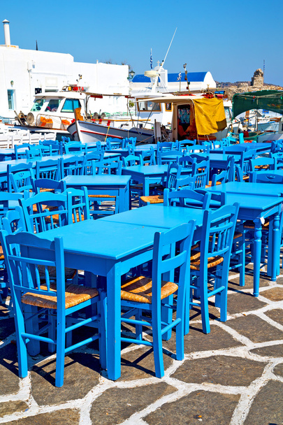 Стол в Санторини летом
 - Фото, изображение