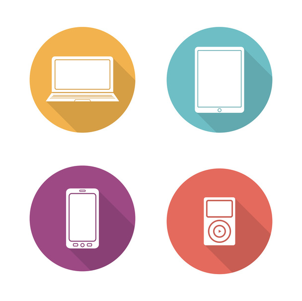 Consumer electronics icons set - Vector, Image