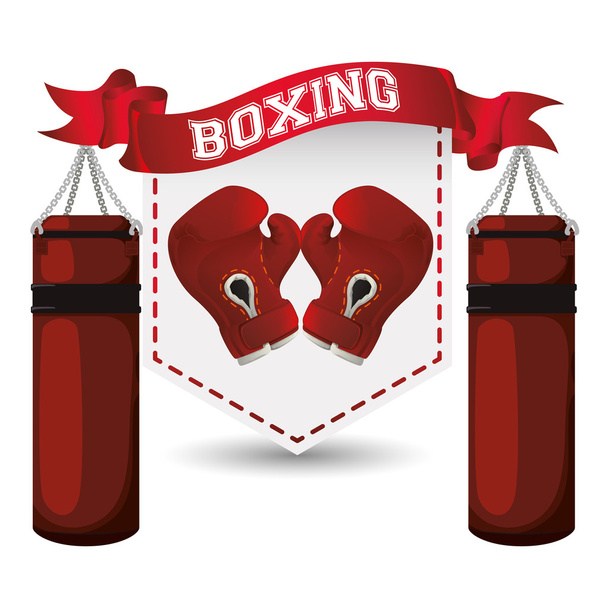 Diseño de icono de boxeo
 - Vector, Imagen