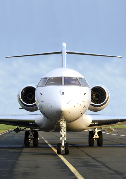 Private Jet Plane front view - Bombardier - Photo, Image