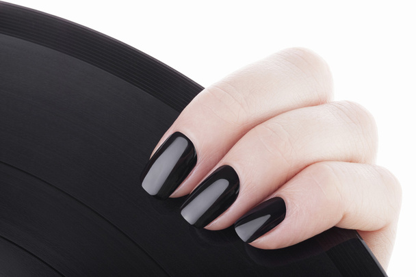 Beautiful black nails. - Photo, Image