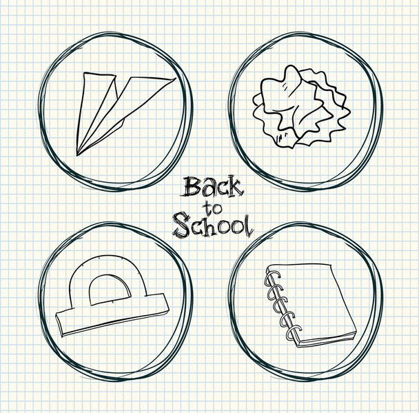 Education and school icons - Vector, Image