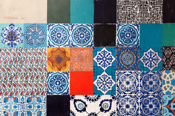 Oriental floral traditional tiles - Foto, imagen