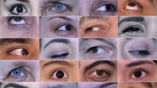 Verschiedene Arten von Augen bewegen - Filmmaterial, Video