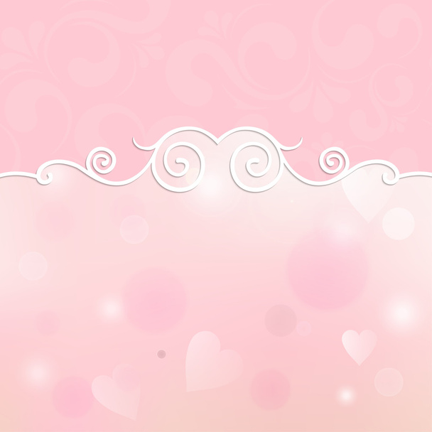 beautiful frame for design on a pink background - Vector, imagen